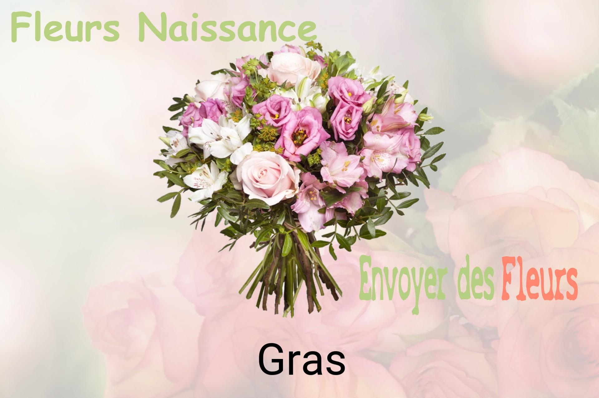 Bouquet de fleurs de naissance livré à Gras